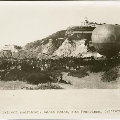 Balloon Ascension. Ocean Beach, San Francisco, California