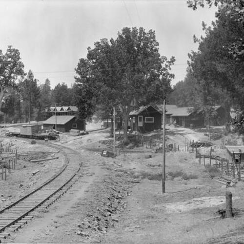 [Hetch Hetchy Railroad: Camp at Big Creek Looking Northwest]