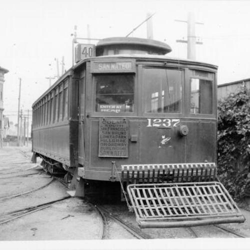 [United Railroad car #1237.  Colma to San Bruno Line.]