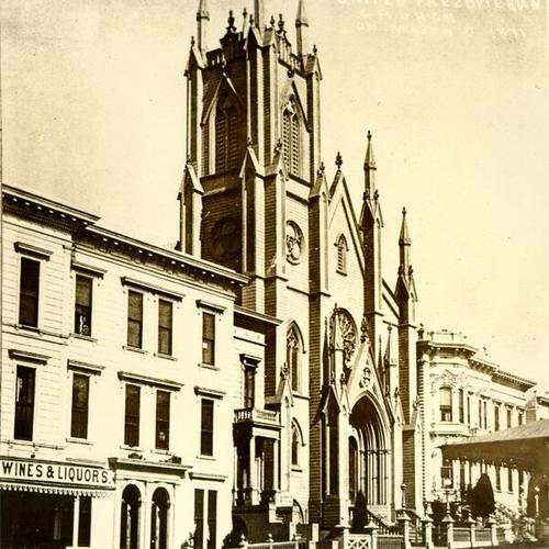 [United Presbyterian Church, Mason street between Ellis and Eddy. 1871]