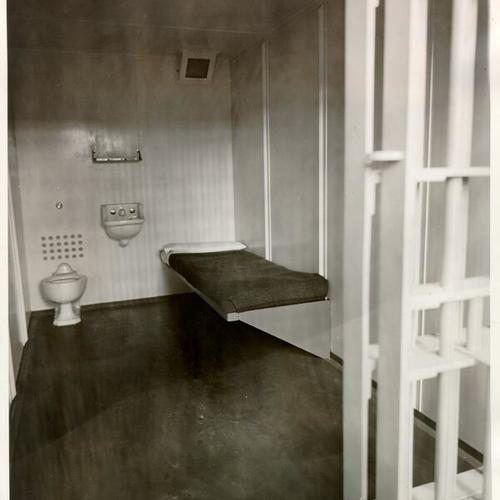 [Interior of prison cell on Alcatraz]