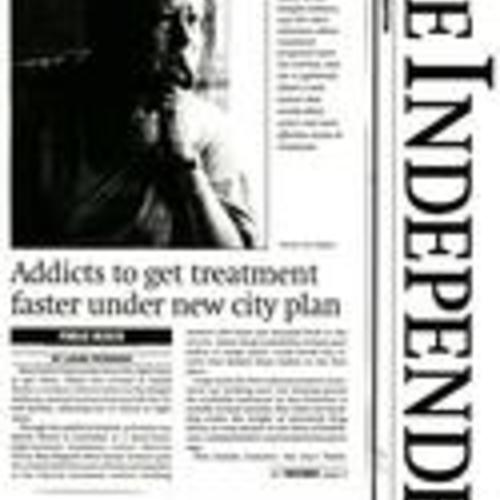 Addicts to Get Treatment Faster Under New City Plan, The Independent, August 1997, 1 of 2