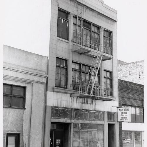 [Exterior of the Warehouse Union Local 6 headquarters at 85 Clay Street]