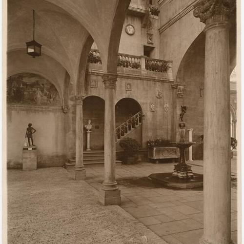 [Fountain inside of Italian building]
