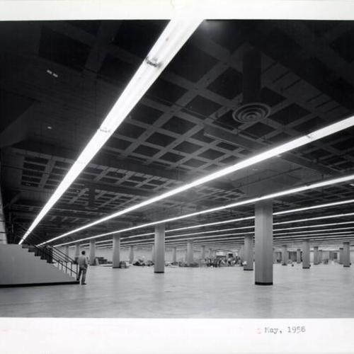 [Interior of Brooks Hall near end of completion of construction]