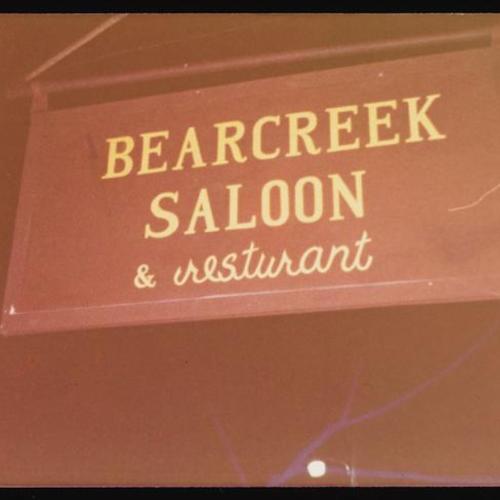 Bearcreek Saloon outdoor sign