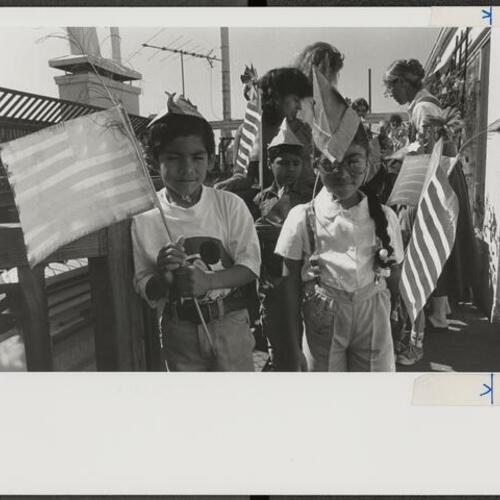 Children from Raphael House celebrating Fourth of July