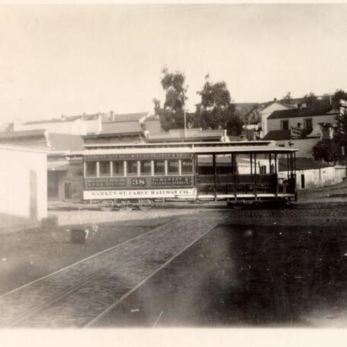 [Market Street Railway Company cable car number 38]