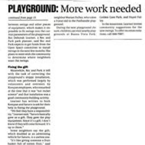 On-Again Off-Again Playground...SF Independent, April 15 1997, 2 of 2