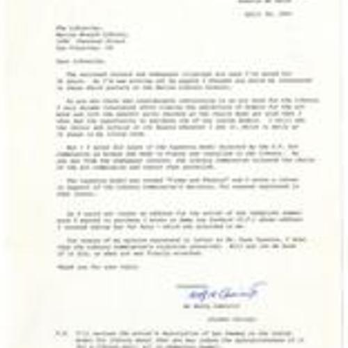 Betty Caminiti Letter April 24, 1993