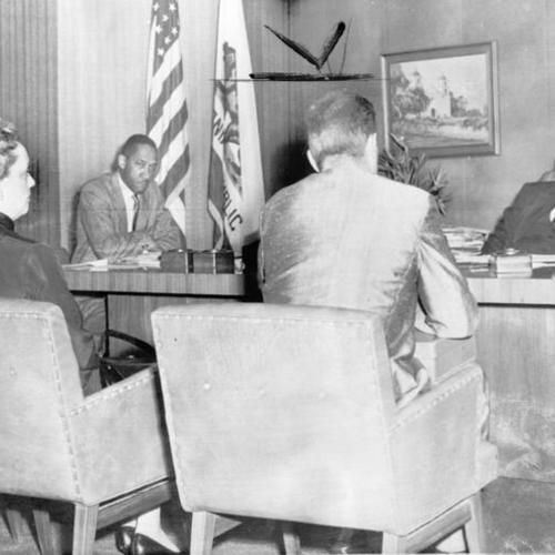 [Governor Edmund Brown at a clemency hearing for John Russell Crooker, Jr.]