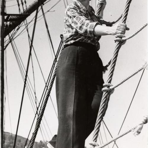 [Rose Kissinger, owner of the sailing ship "Pacific Queen" (also known as the "Balclutha")]