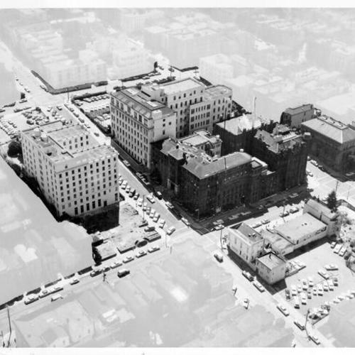 [Aerial view of Presbyterian Medical Center]