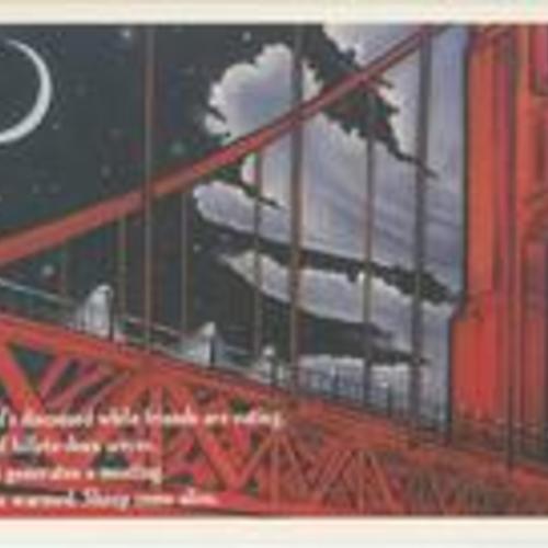 [Postcard Advertising the Golden Gate by Vikram Seth]