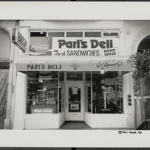 The Iranian-owned Pari's Deli at 842 Geary Boulevard