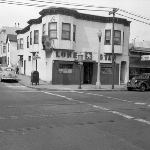 [2342-2350 Clement Street, Lone Star Liquors, Charlies Electric Appliance Repairs, Ray's Barber Shop, Sutter Cleaners]
