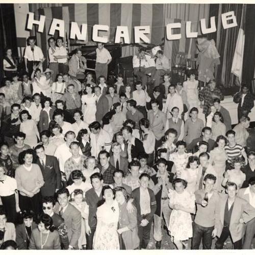 [Scene at "Hangar Club" maintained by Central Branch of Y.M.C.A.]