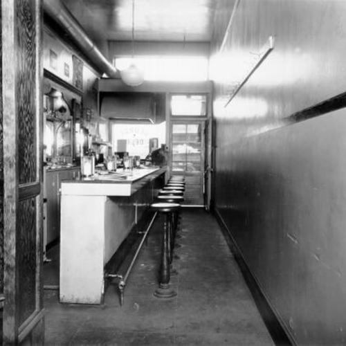 [Interior of the Mission Sandwich Shoppe, 2882 Mission Street]