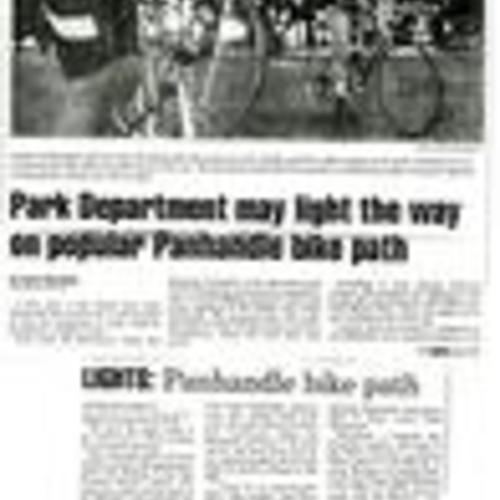 Park Department May Light...S.F. Independent, n.d.
