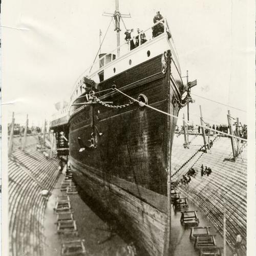 [S.S. China at Hunters Point Dry Dock]