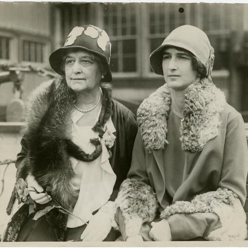 [Mrs. A.P. Giannini, and Claire G.]