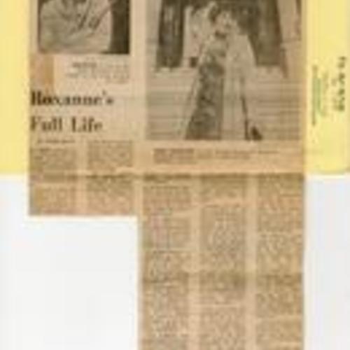 "Roxanne's Full Life." San Francisco Examiner & Chronicle, Dec.27, 1970