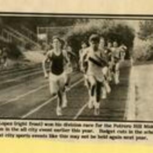 Potrero Hill Middle School division race, Oct. 1987, photo