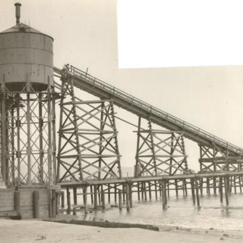 [Cement storage units used in construction of the Golden Gate Bridge]