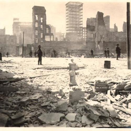 [Ruins looking north from Call Building on Stockton Street]