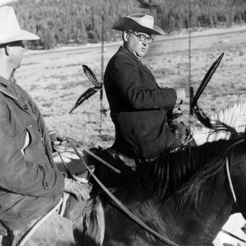[Governor Edmund G. Brown on a horse]
