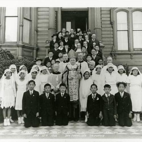 [St. Francis Xavier's Japanese Catholic Mission confirmation in 1936]