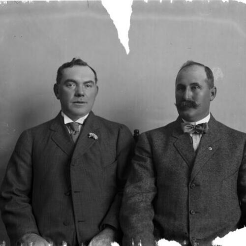 [San Francisco Police Department, portrait of two men, possibly commissioners]