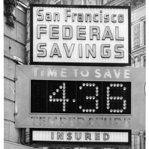 [Sign on exterior of the San Francisco Federal Savings Bank]