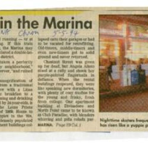Lots Shakin' in the Marina - SF CHRONICLE MAY 5 1994
