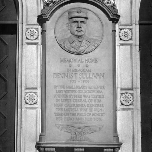 [Monument for Dennis T. Sullivan, Volunteer Fireman, from 1852-1906]