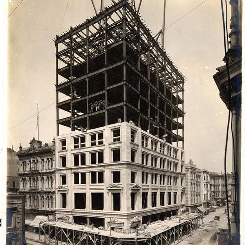 [Construction of Shreve Building at the corner of Post Street and Grant Avenue]