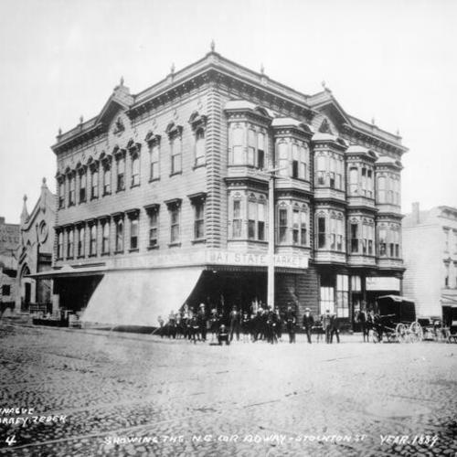 [Broadway & Stockton, NE corner. 1889.]
