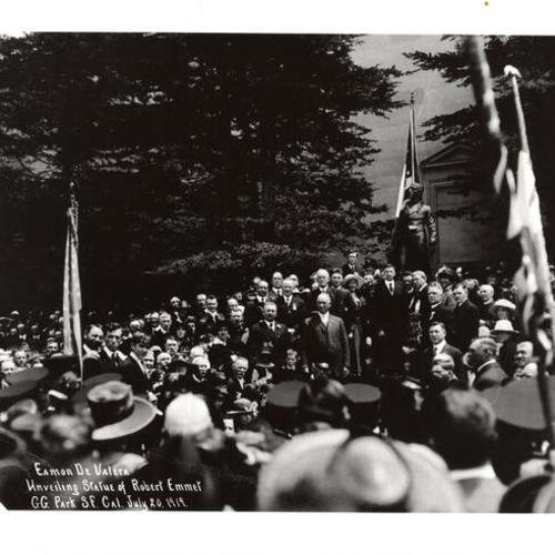 [Eamon De Valera unveiling statue of Robert Emmet, Golden Gate Park, S. F. Cal., July 20, 1919]