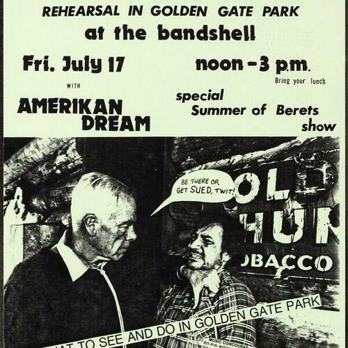 Fried Abortions with Amerikan Dream at the Band Shell in Golden Gate Park, 1981