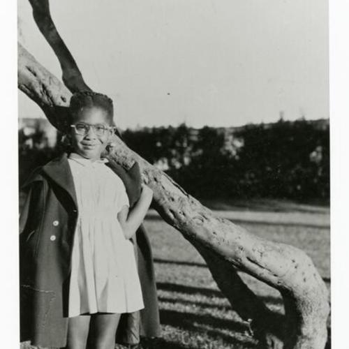 [Andrea at a playground by Scott and Post Streets in 1947]