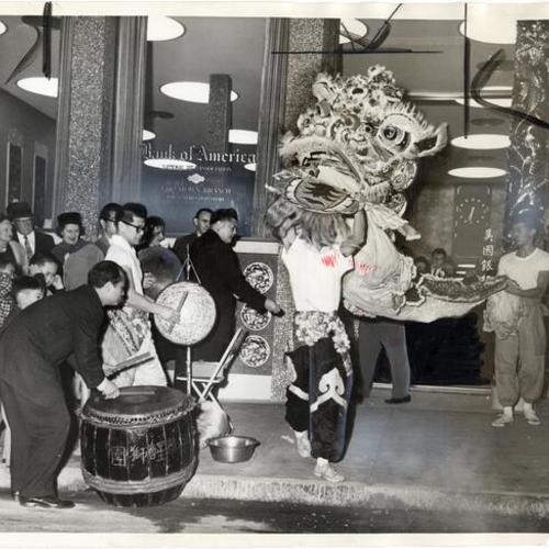 [Celebration for the opening of Bank of America's Chinatown branch at 701 Grant Avenue]