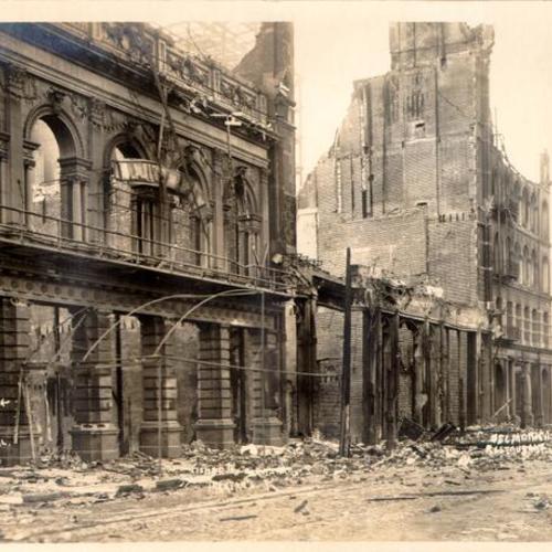 [Ruins of Delmonico Restaurant and Fischer's Theater on O'Farrell Street, between Powell and Stockton]