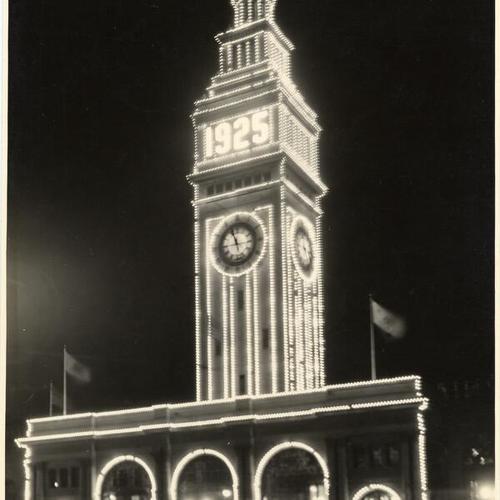 [View of Ferry Building during Diamond Jubilee]