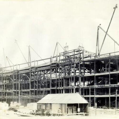 [Construction of San Francisco Civic Auditorium]