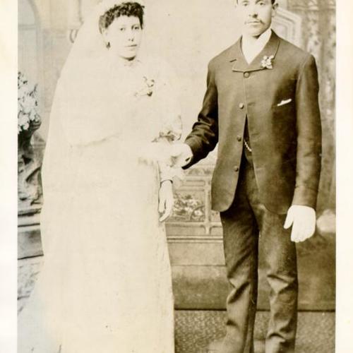 [Amelia Brizzolara and Gaetano Assalino on their wedding day]