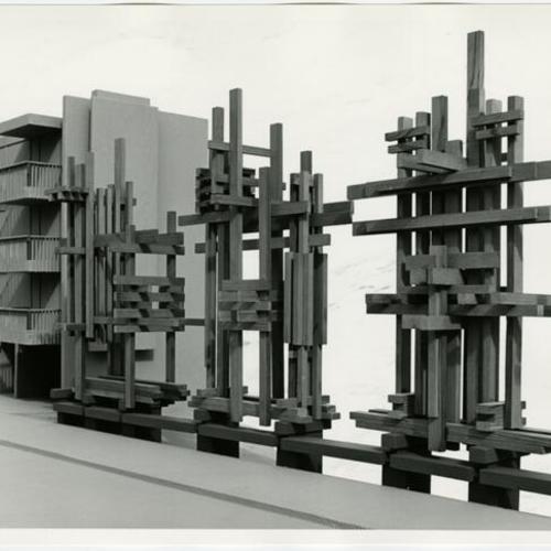 [Architectural model of fence]