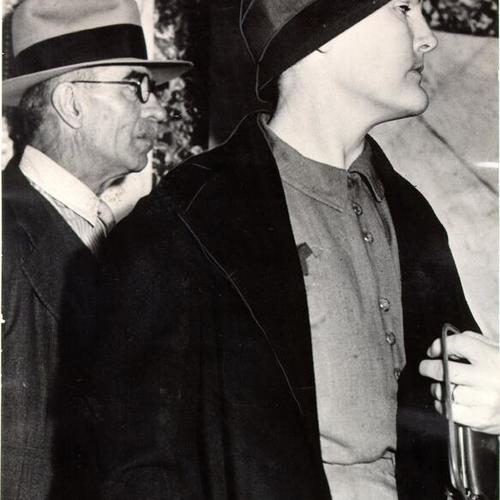 [Etta Cline, widow of guard slain in escape attempt at Alcatraz Prison]