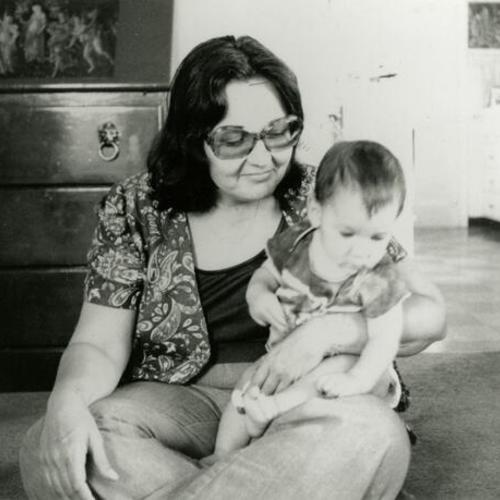 [Judy with her infant son, Joaquin]