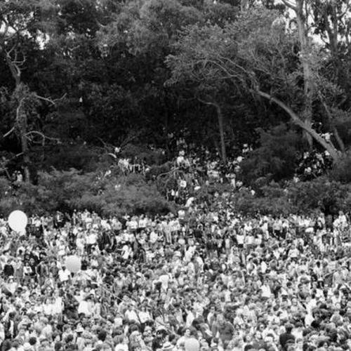 [Audience at concert in Golden Gate Park]