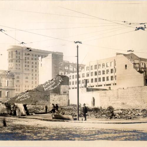 [Rear view of the ruins of the Emporium department store, taken from Mission Street]
